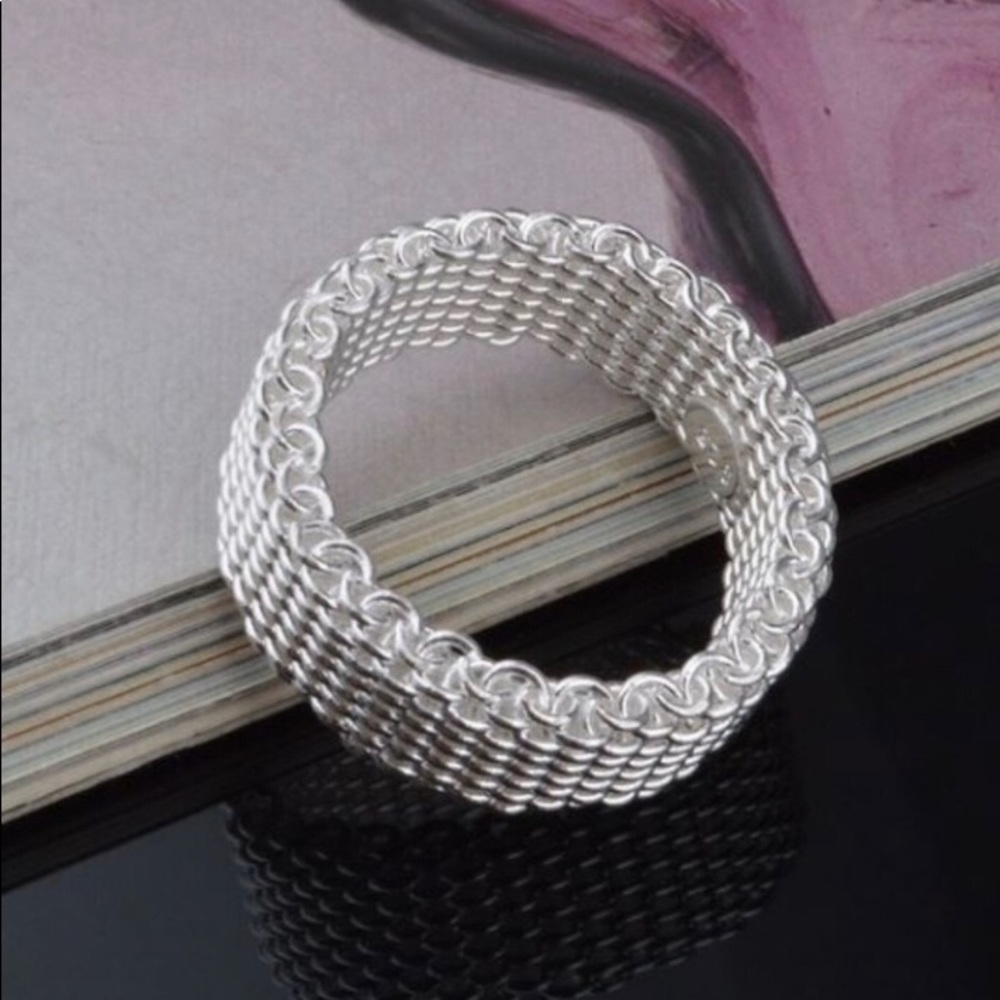 Silver Mesh Ring - image 2